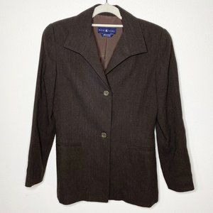Ron Leal Elegant Brown 100% Wool Blazer